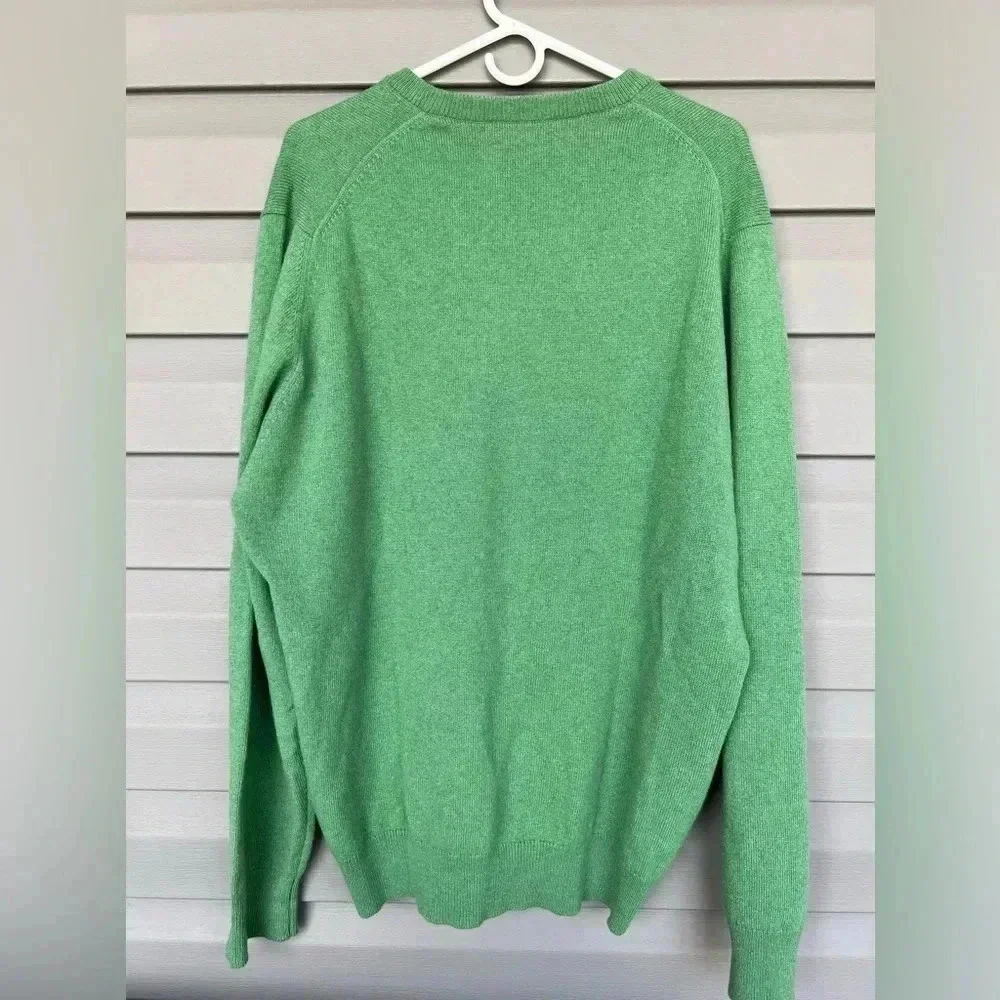 Brooks Brothers 3-Ply Scottish 100% Cashmere Sweater Men’s Green Sz XL - Picture 2 of 12